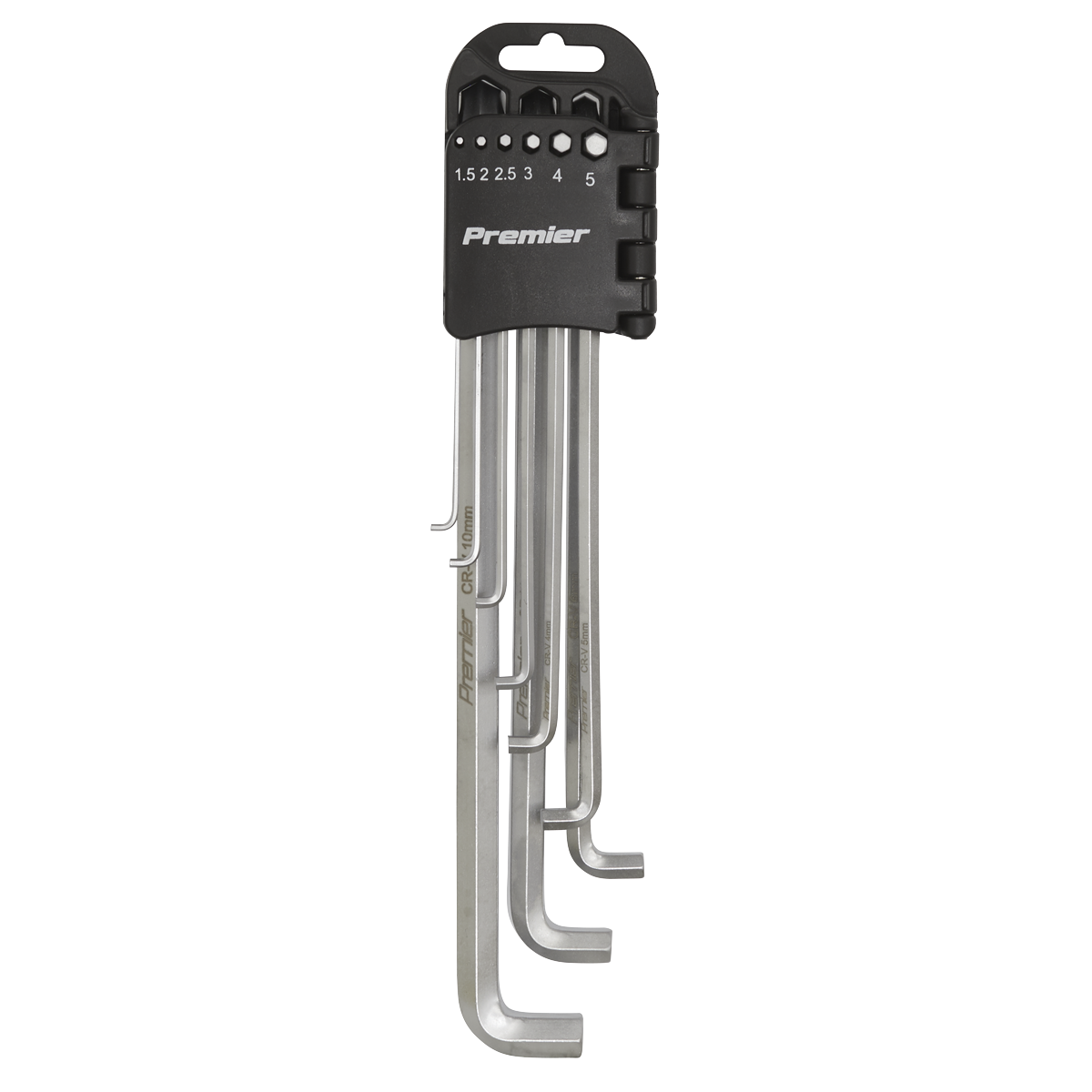 Premier AK7174 Premier Extra-Long Stubby Element Hex Key Set 9pc