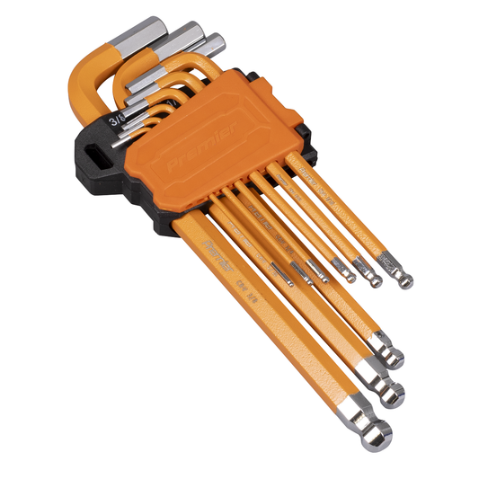 Premier AK71750 Premier Imperial Long Ball-End Hex Key Set 9pc