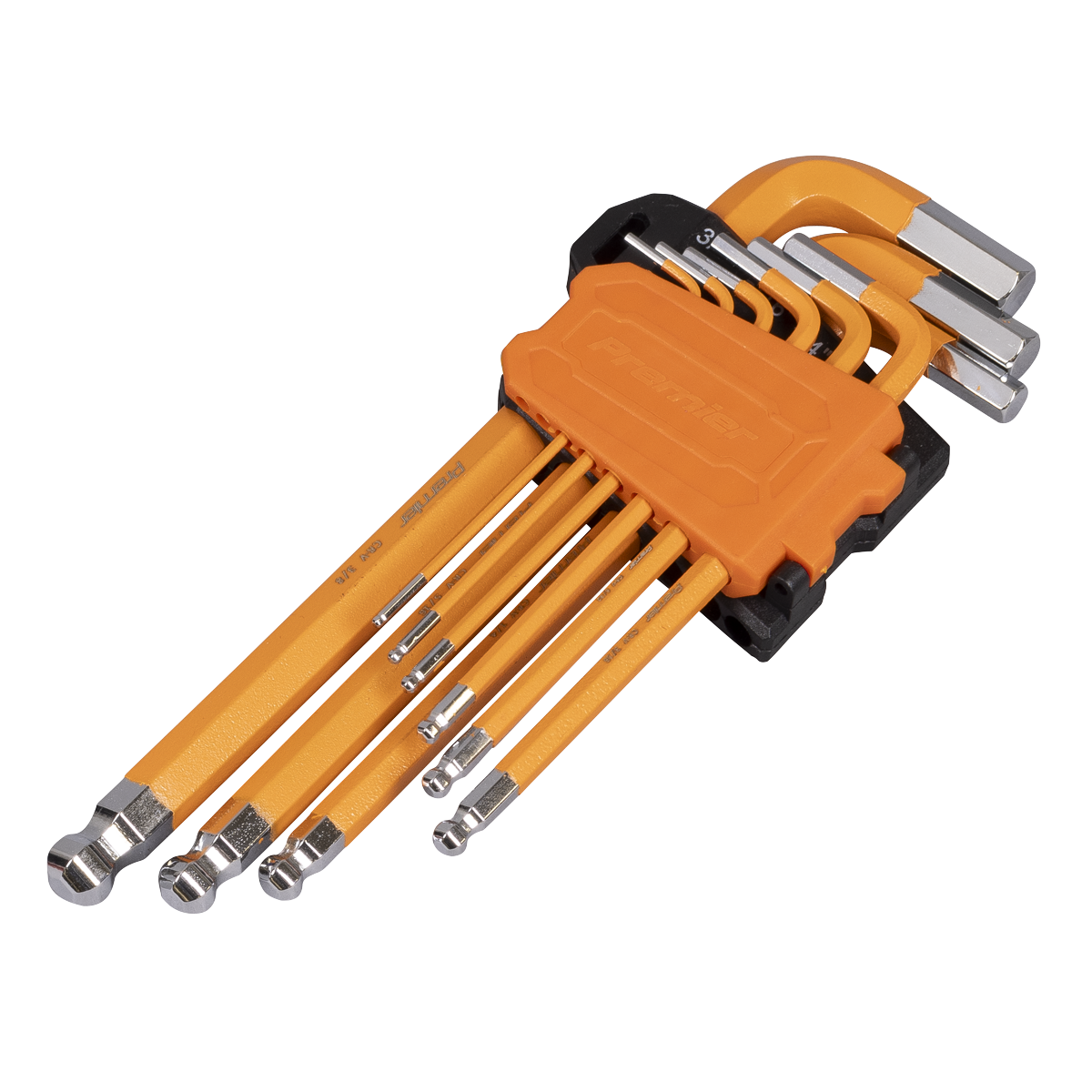Premier AK71750 Premier Imperial Long Ball-End Hex Key Set 9pc