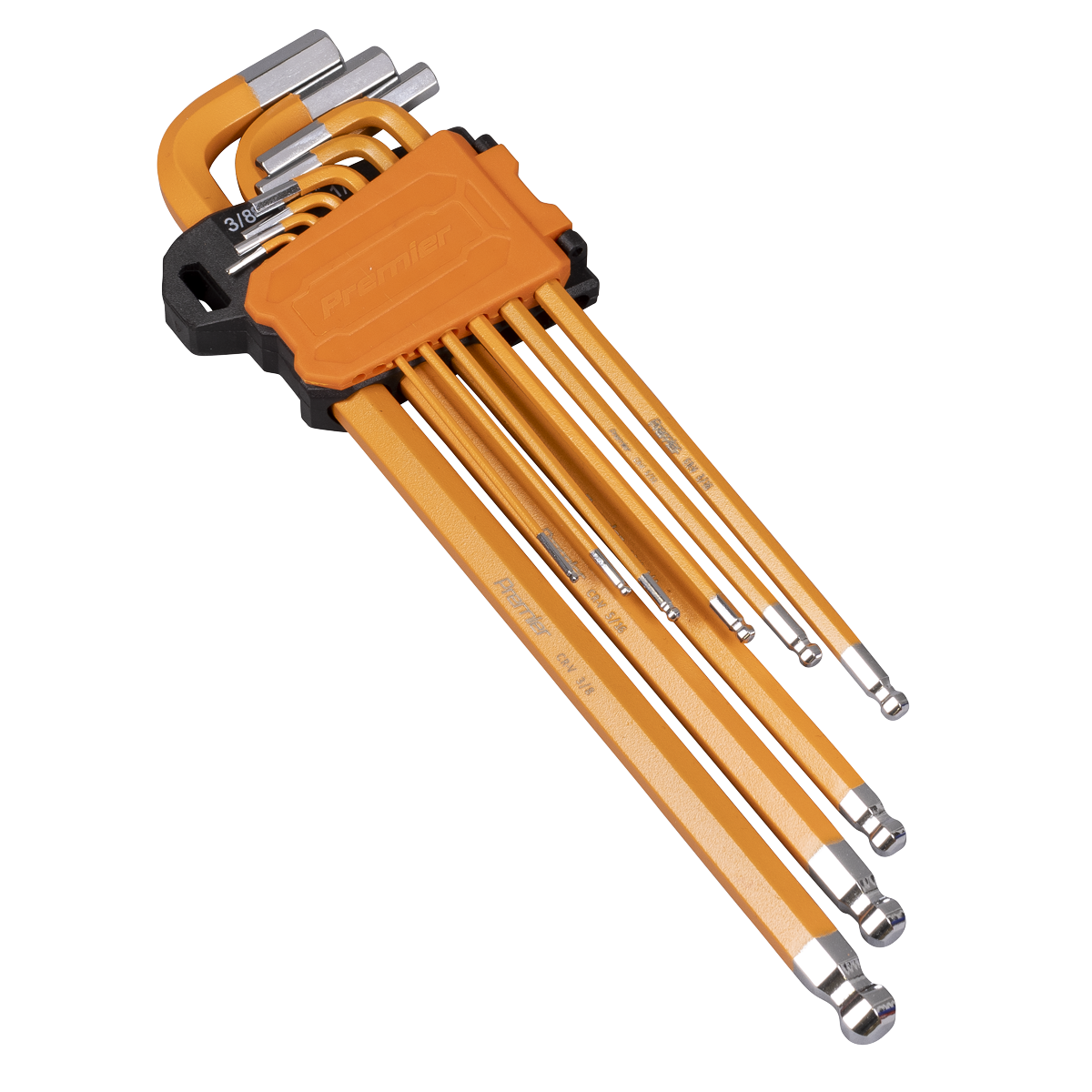 Premier AK7175 Premier Imperial Extra-Long Ball-End Hex Key Set 9pc