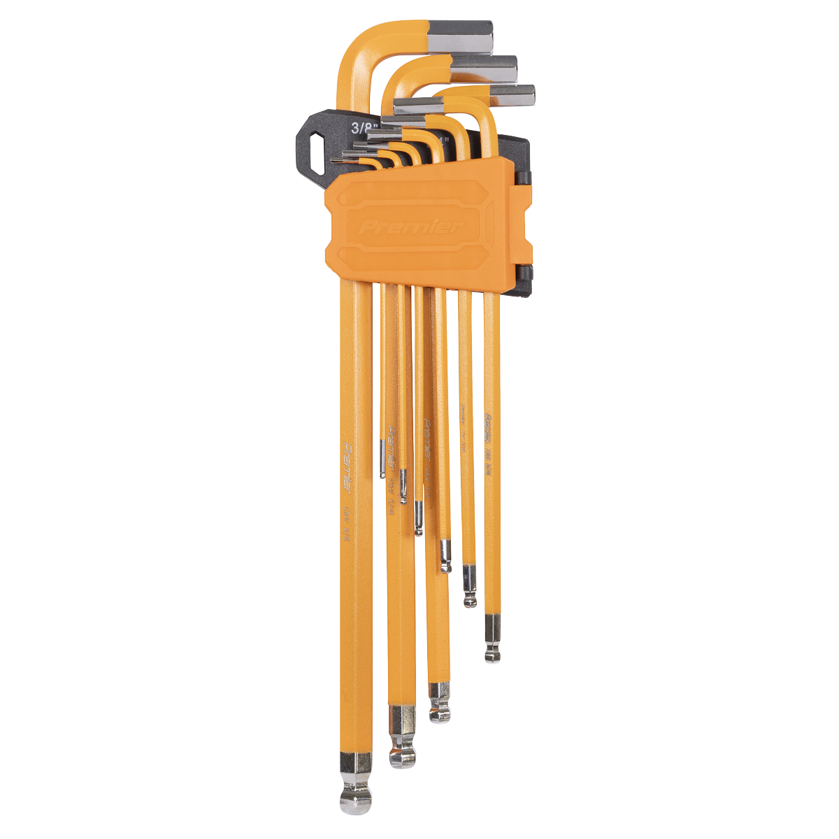 Premier AK7175 Premier Imperial Extra-Long Ball-End Hex Key Set 9pc