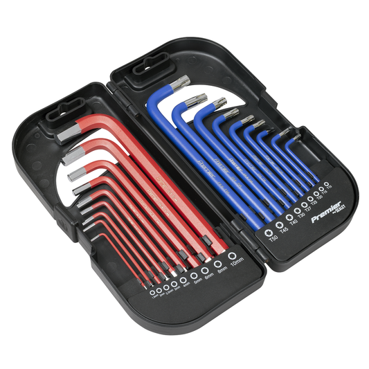 Premier AK7176 Long Anti-Slip TRX-Star* & Ball-End Hex Key Set 18pc
