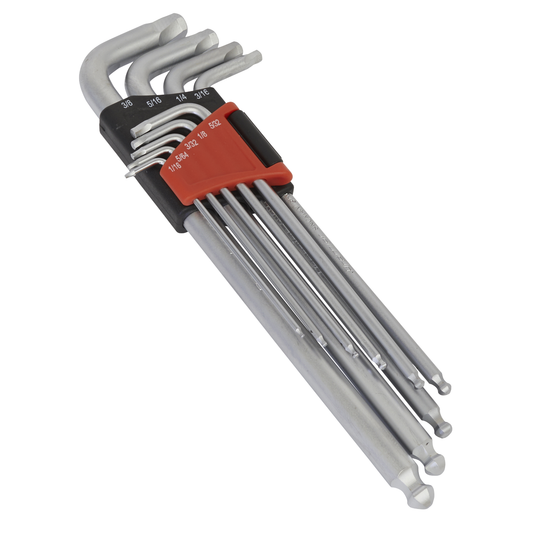 Premier AK7181 Premier Imperial Lock-On™ Extra-Long Ball-End Hex Key Set 9pc