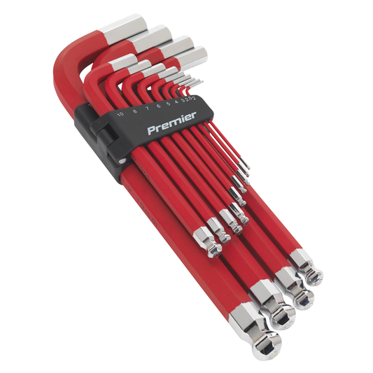 Premier AK7187 Premier Jumbo Anti-Slip Ball-End Hex Key Set 13pc