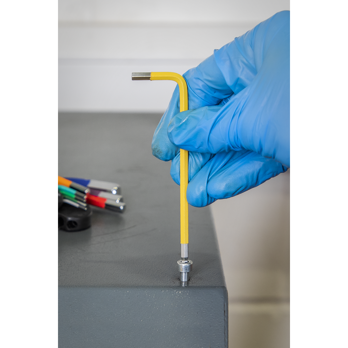 Premier AK7190DB Premier Long Colour-Coded Ball-End Hex Key Set 9pc - Display Box of 10