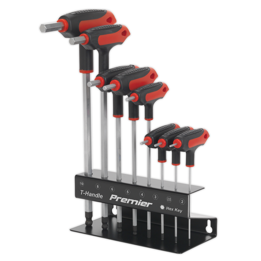 Premier AK7195 Premier T-Handle Ball-End Hex Key Set 8pc