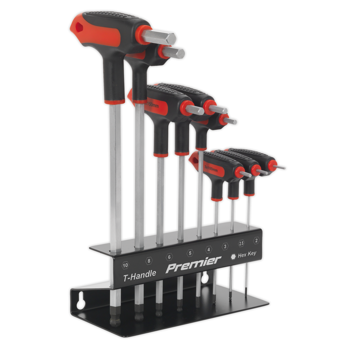 Premier AK7195 Premier T-Handle Ball-End Hex Key Set 8pc