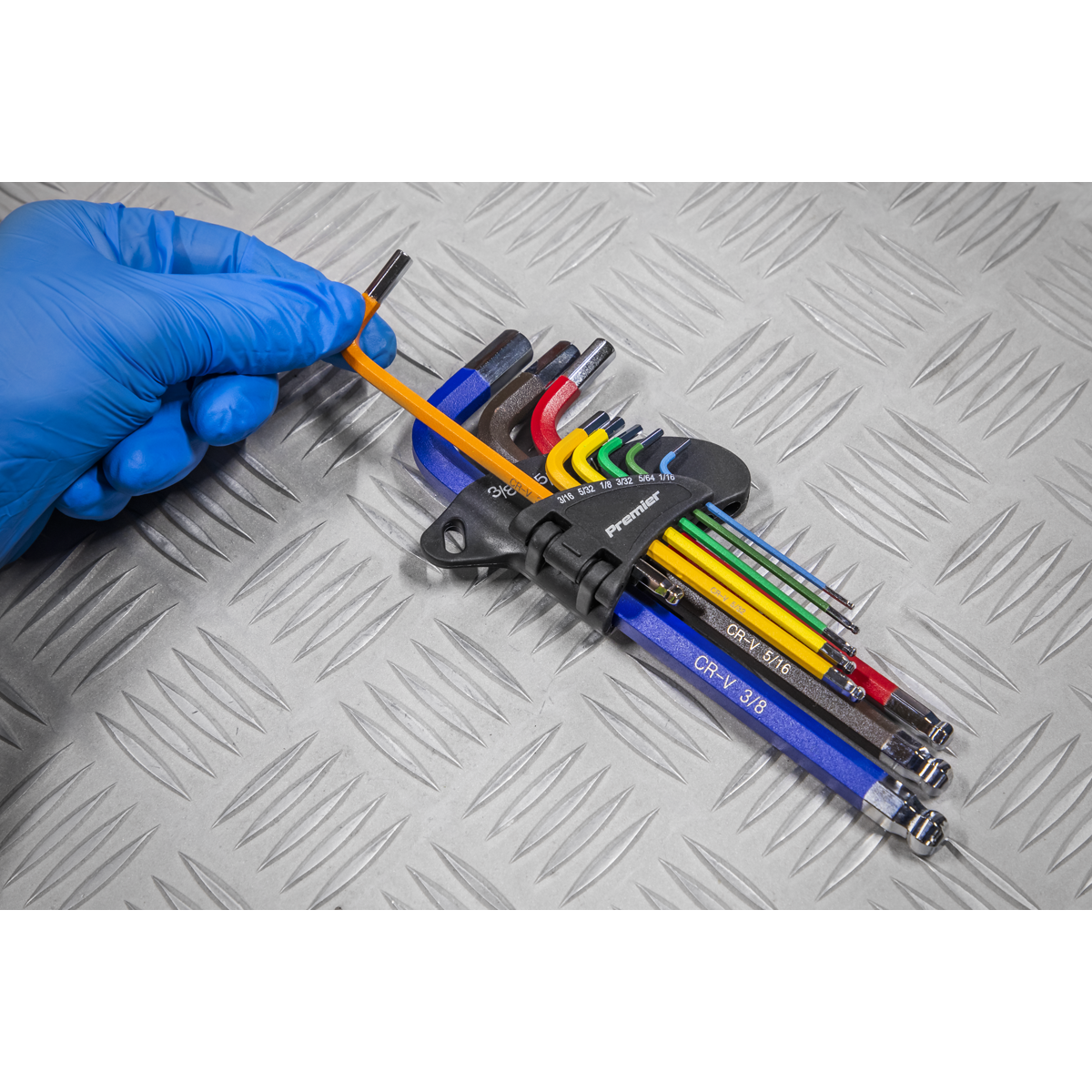 Premier AK7197 Premier Imperial Long Ball-End Hex Key Set 9pc