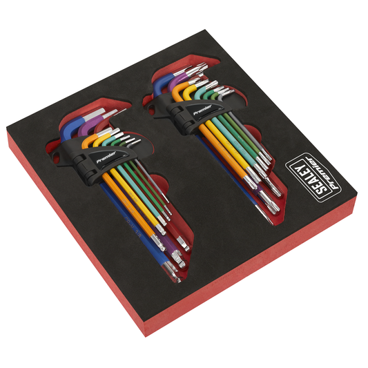 Premier AK7199 TRX-Star* & Ball-End Hex Key Set 18pc Long Anti-Slip