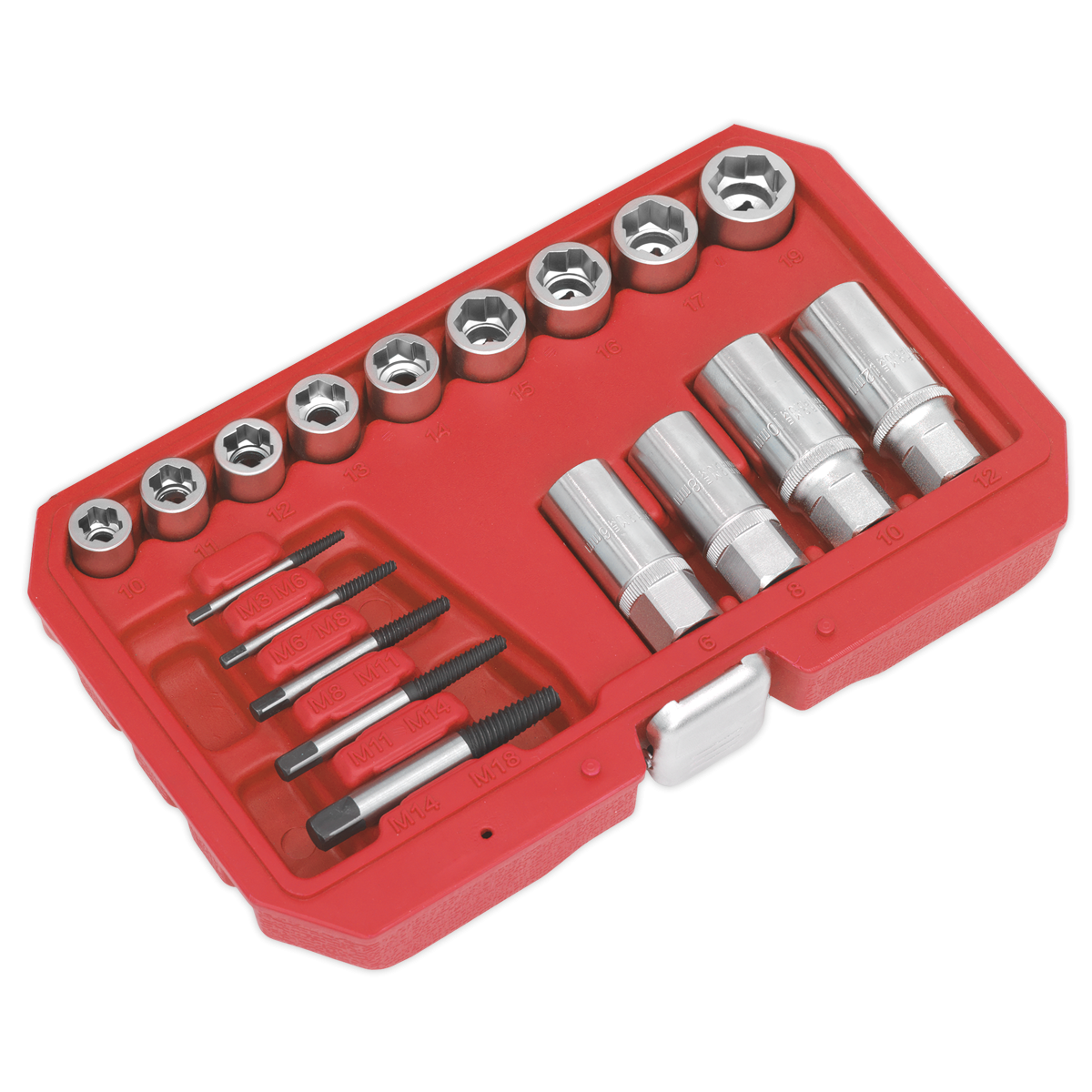 Premier AK751 Premier Bolt, Stud & Screw Extractor Set 18pc
