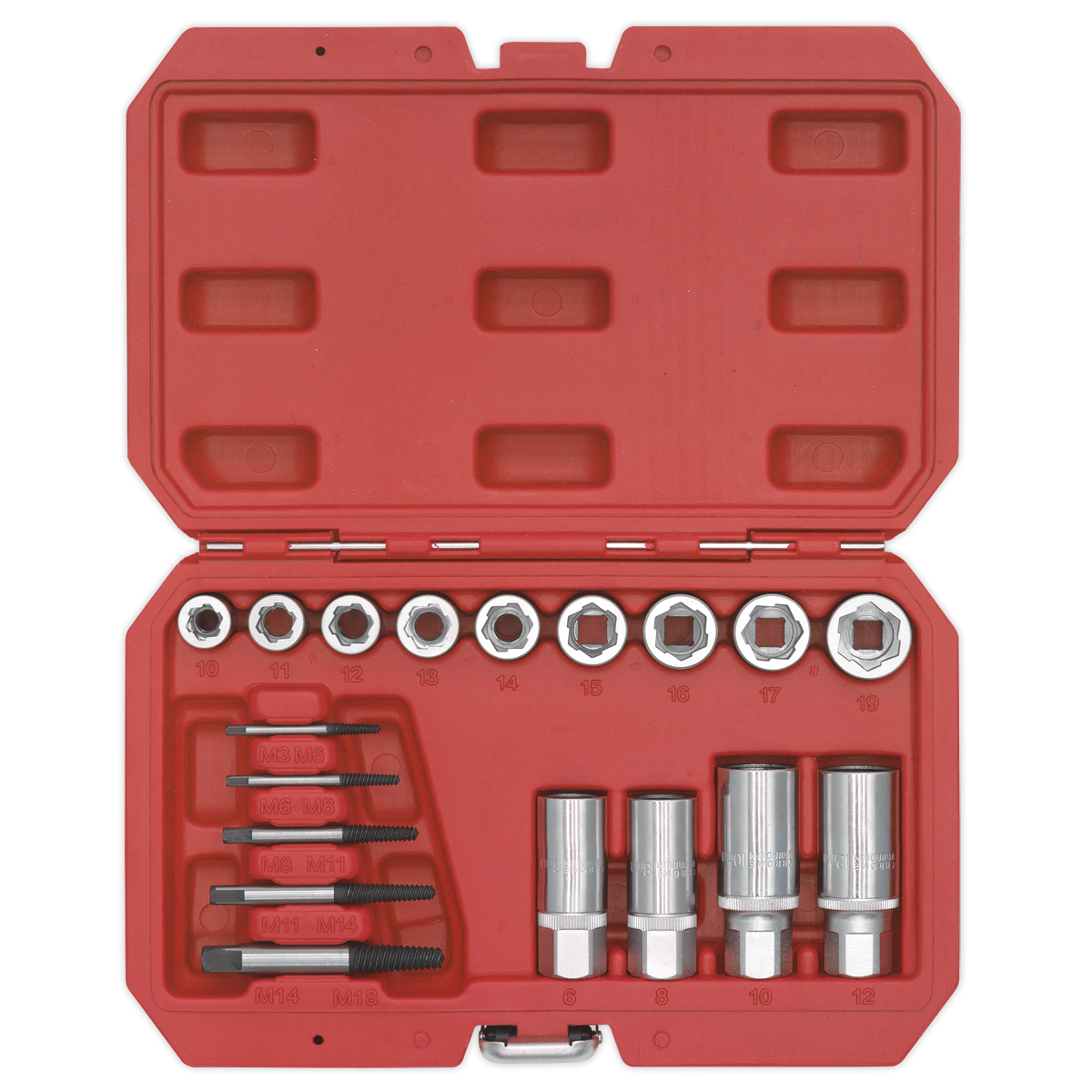 Premier AK751 Premier Bolt, Stud & Screw Extractor Set 18pc
