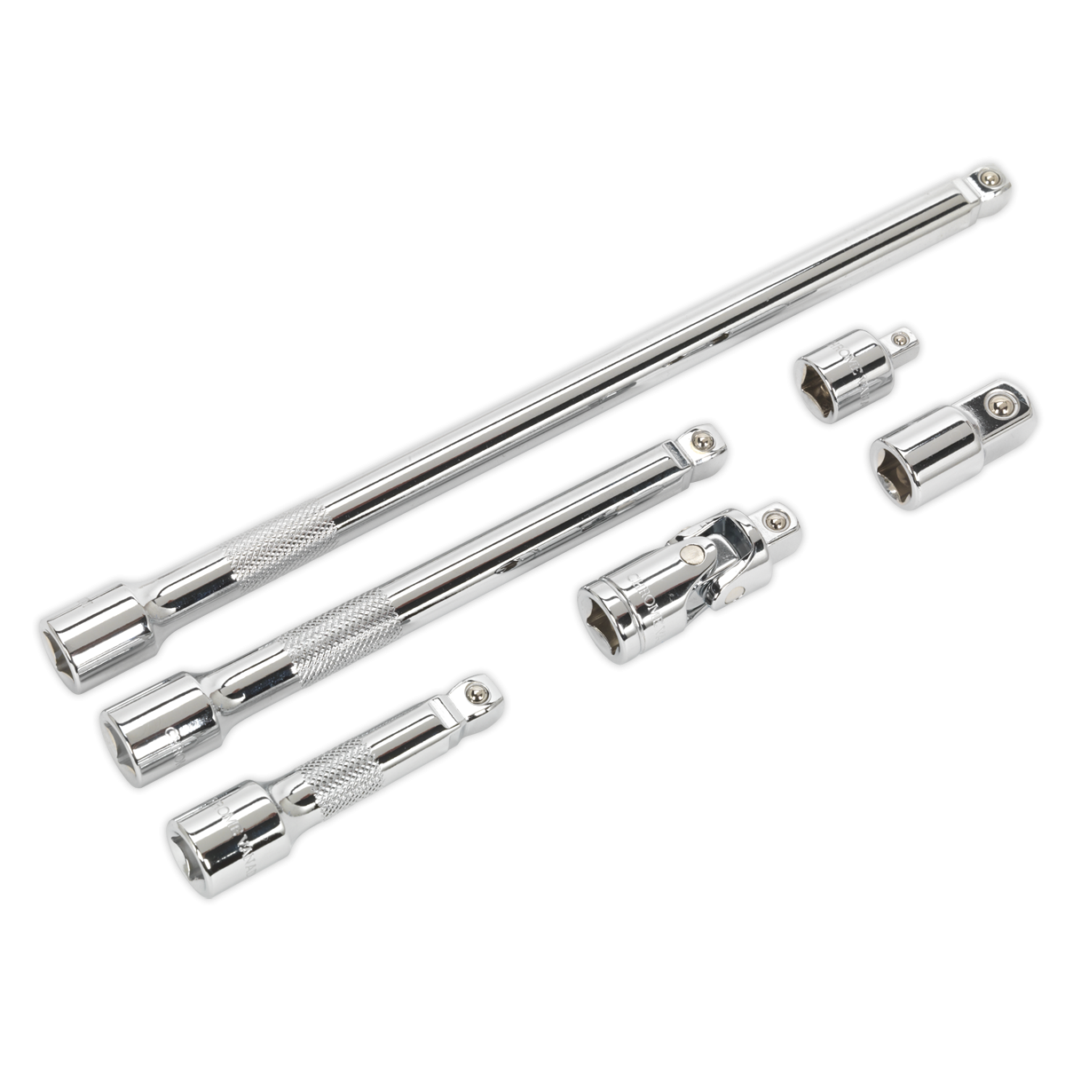 Premier AK7690 Premier Wobble/Rigid Extension Bar, Adaptor & Universal Joint Set 3/8"Sq Drive 6pc