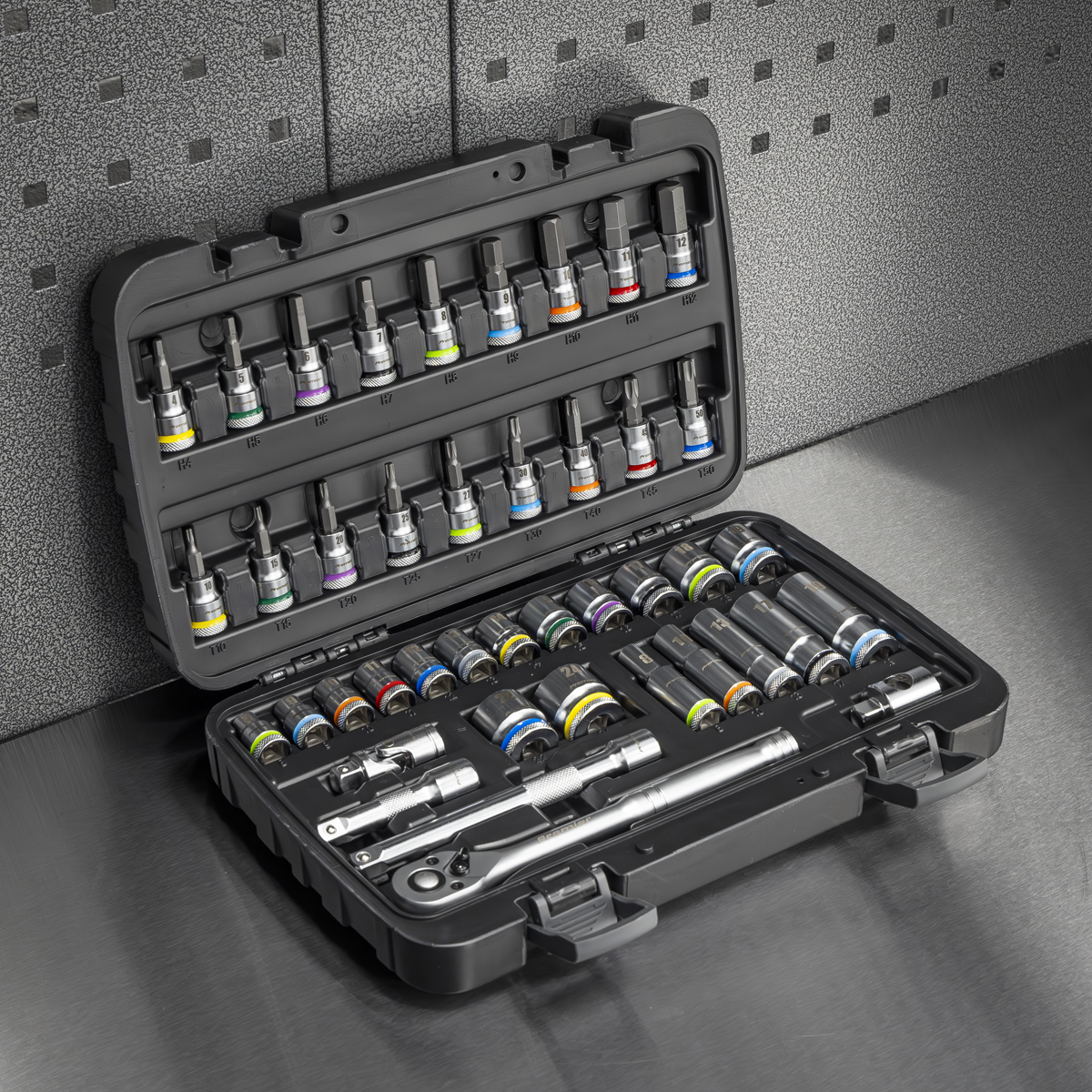 Premier AK7915 Socket & Socket Bit Set 3/8"Sq Drive 42pc