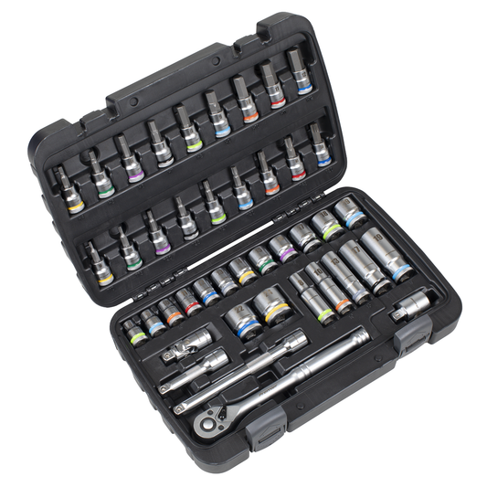 Premier AK7915 Socket & Socket Bit Set 3/8"Sq Drive 42pc