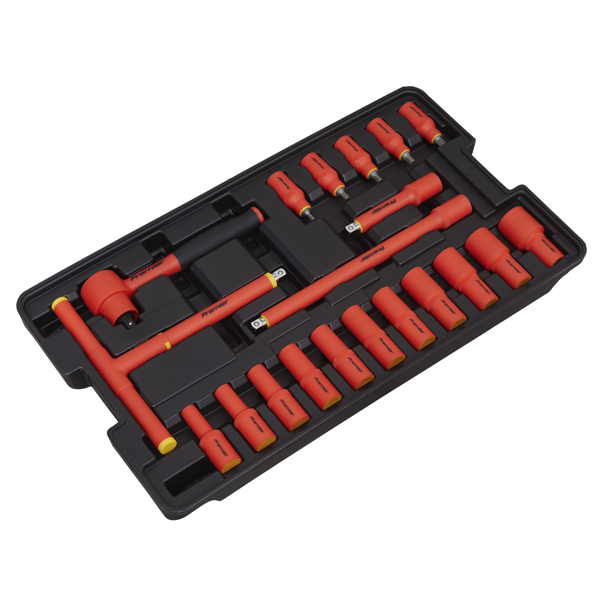 Premier AK7938 Premier Insulated Tool Kit 3/8"Sq Drive 1000V 50pc - VDE Approved