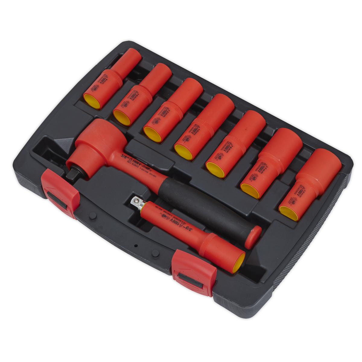 Premier AK7942 Premier Insulated Socket Set 3/8"Sq Drive 9pc - VDE Approved