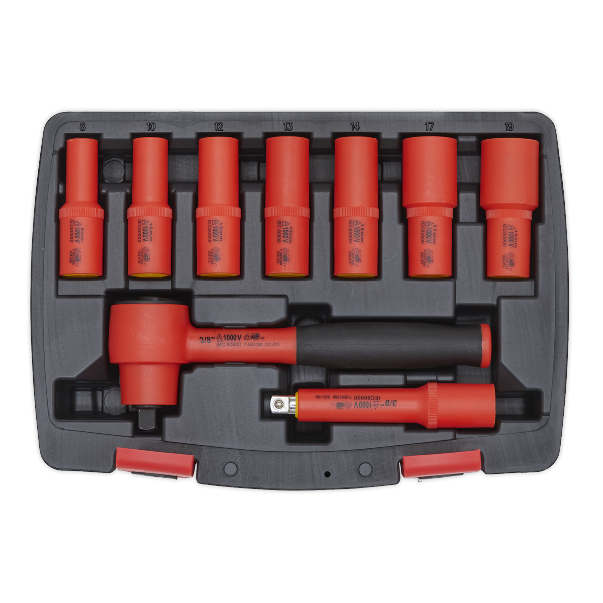 Premier AK7942 Premier Insulated Socket Set 3/8"Sq Drive 9pc - VDE Approved