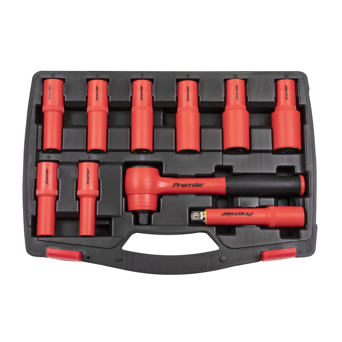 Premier AK7943 Premier Insulated Socket Set 1/2"Sq Drive 10pc - VDE Approved