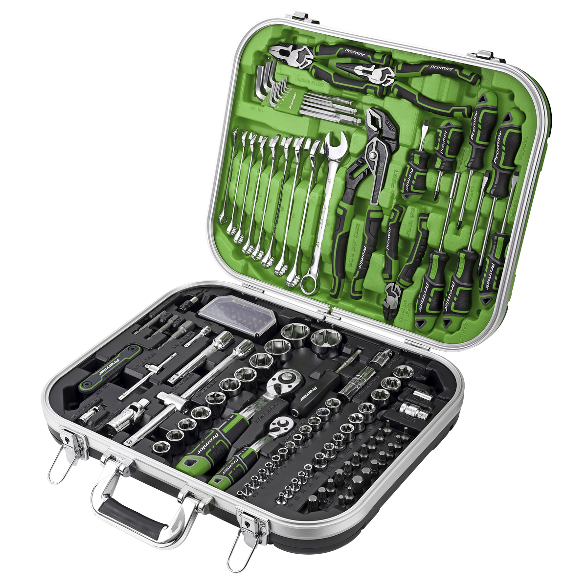 Premier AK7980HV Premier Mechanic's Tool Kit 144pc - Hi-Vis Green