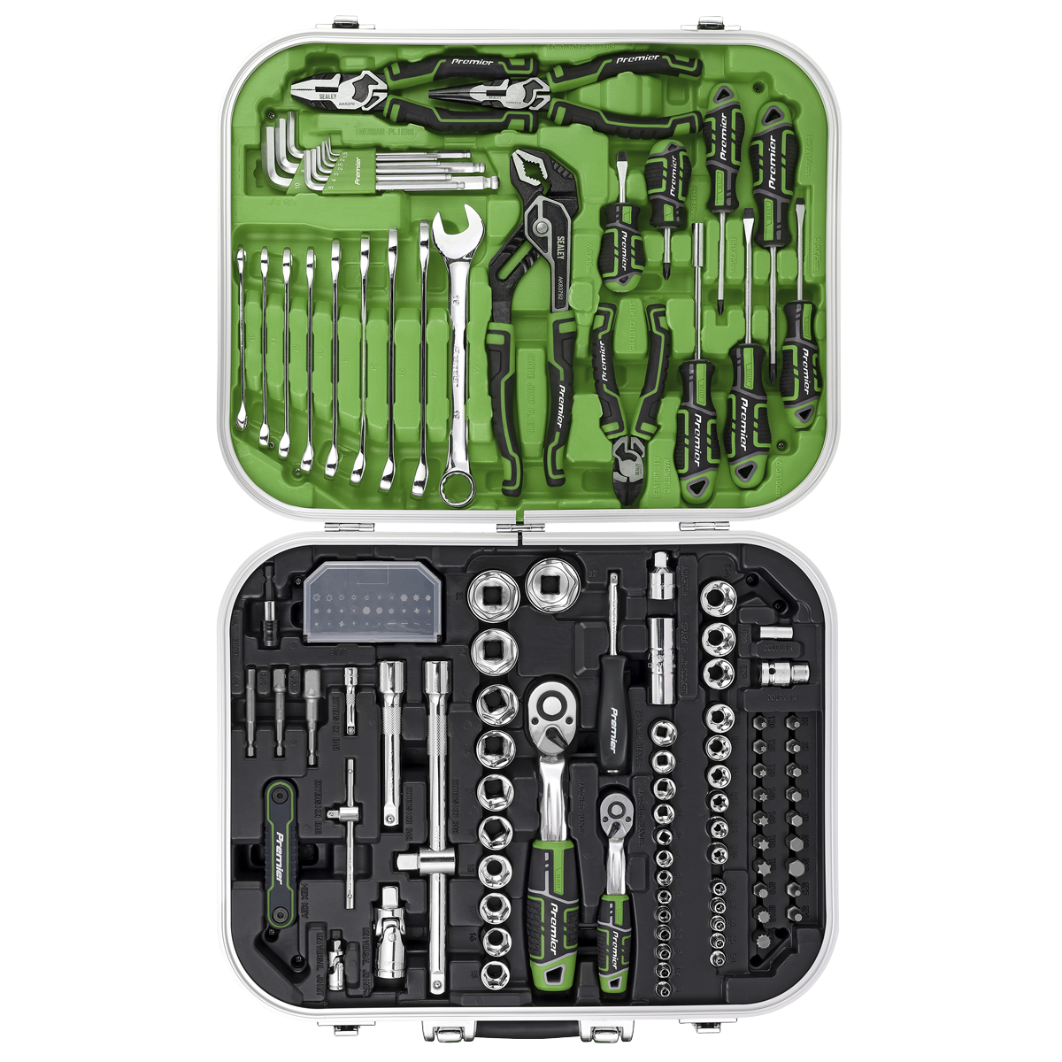 Premier AK7980HV Premier Mechanic's Tool Kit 144pc - Hi-Vis Green