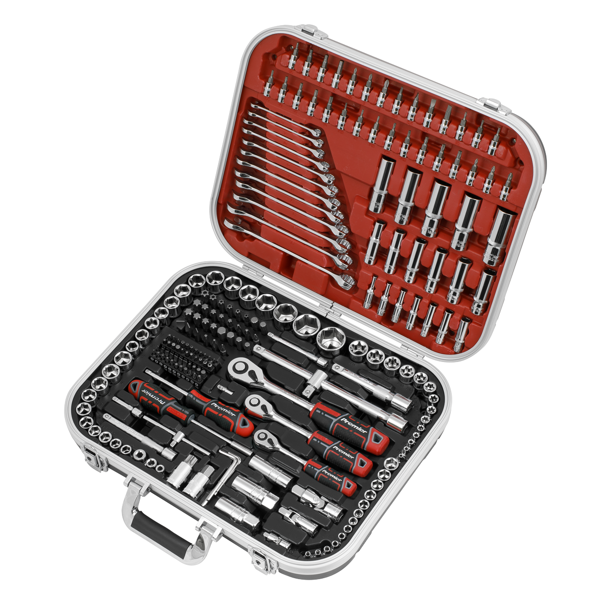 Premier AK7982 Premier Socket Set 1/4", 3/8" & 1/2"Sq Drive 216pc