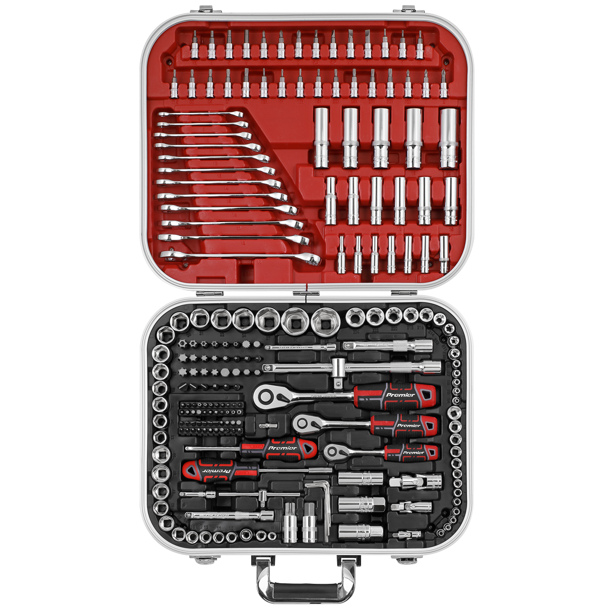 Premier AK7982 Premier Socket Set 1/4", 3/8" & 1/2"Sq Drive 216pc