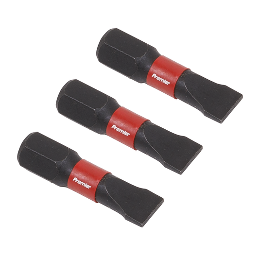 Premier AK8203 Premier Slotted Impact Power Tool Bits 6.5 x 25mm 3pc
