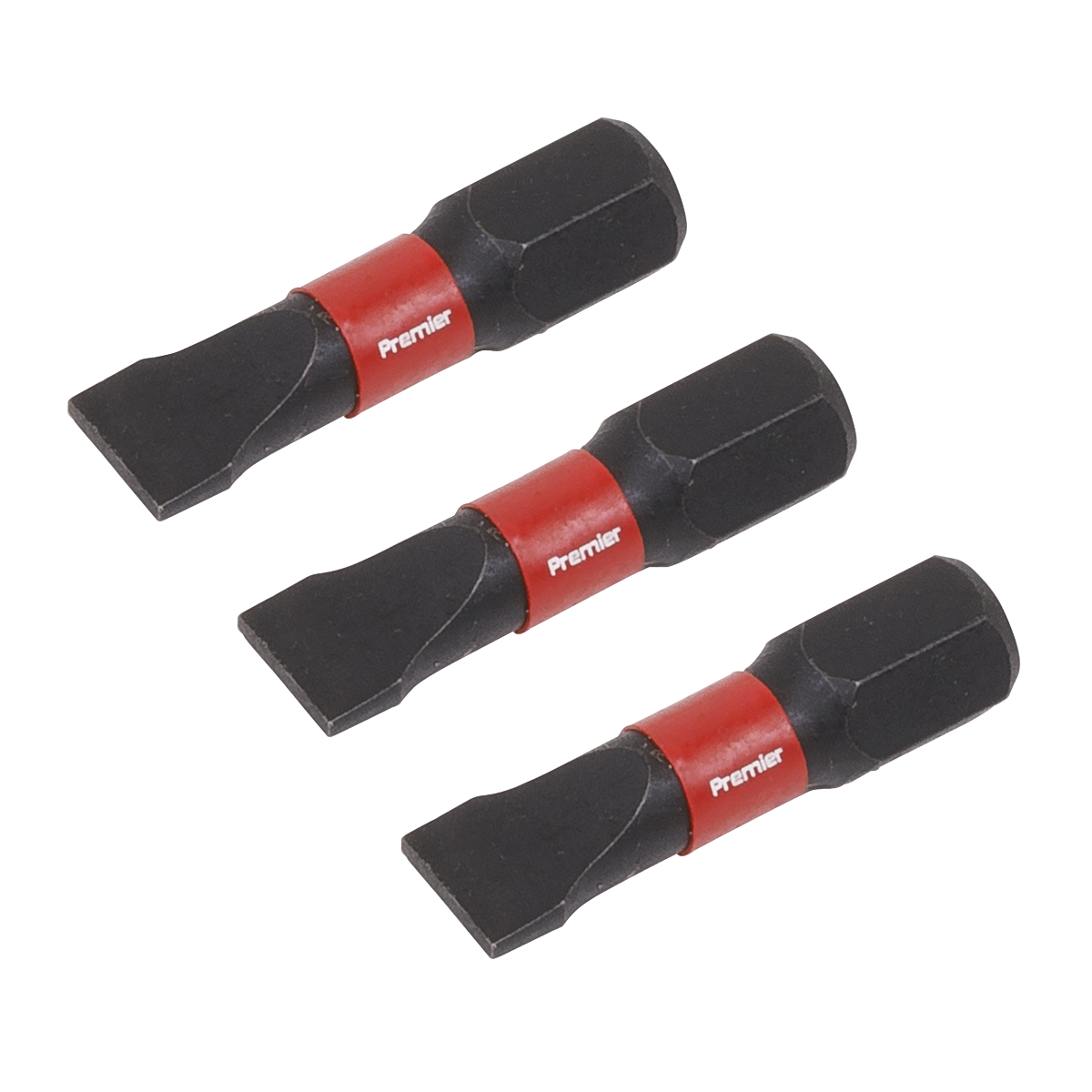 Premier AK8203 Premier Slotted Impact Power Tool Bits 6.5 x 25mm 3pc