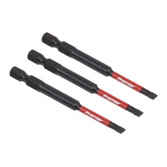Premier AK8251 Premier Slotted Impact Power Tool Bits 4.5 x 75mm 3pc