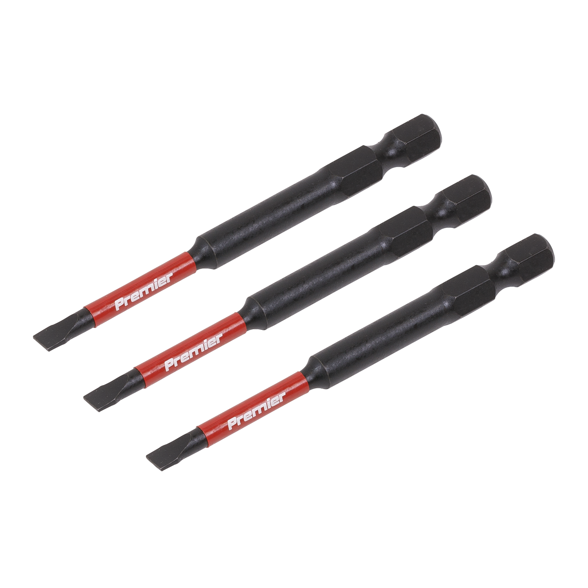 Premier AK8251 Premier Slotted Impact Power Tool Bits 4.5 x 75mm 3pc