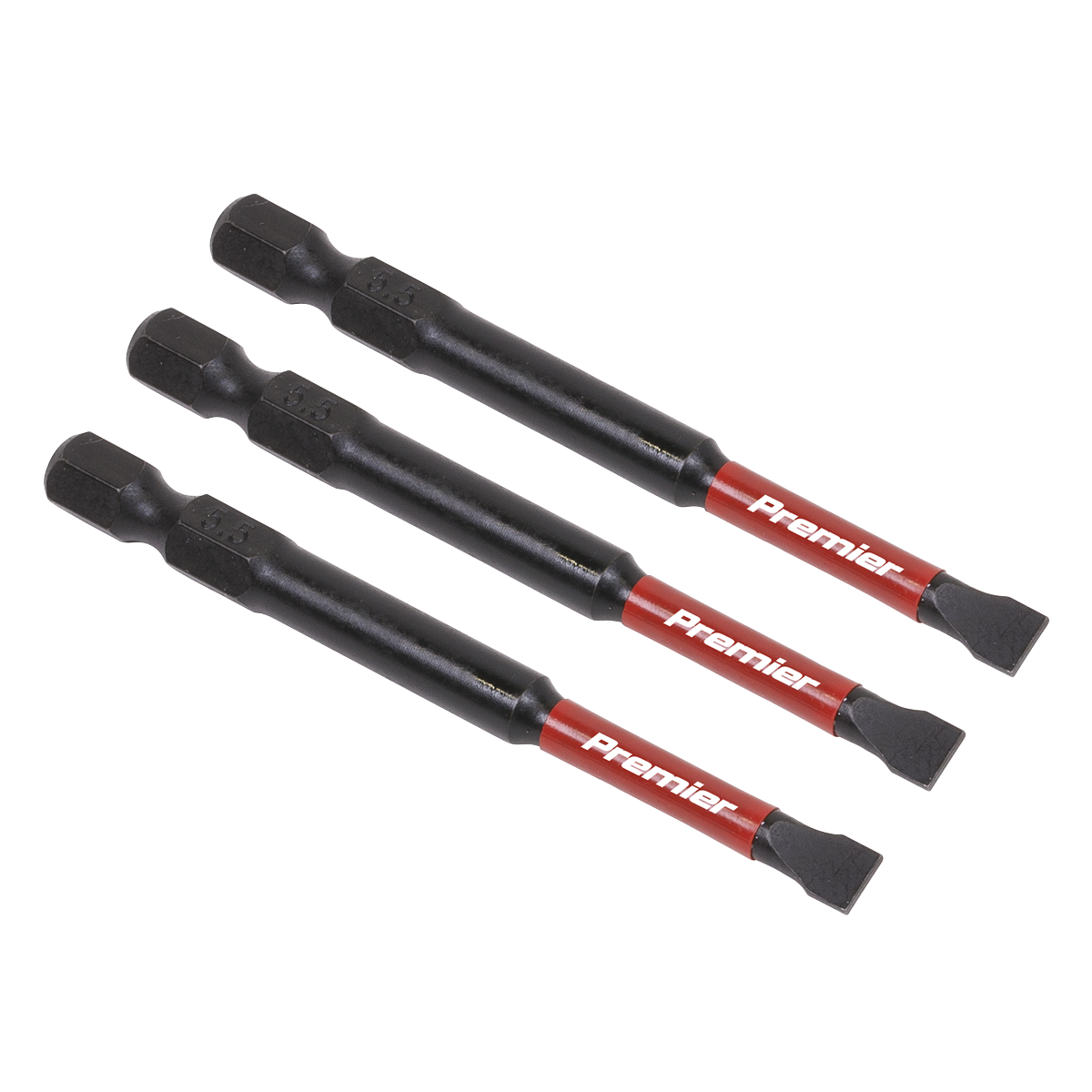 Premier AK8252 Premier Slotted Impact Power Tool Bits 5.5 x 75mm 3pc