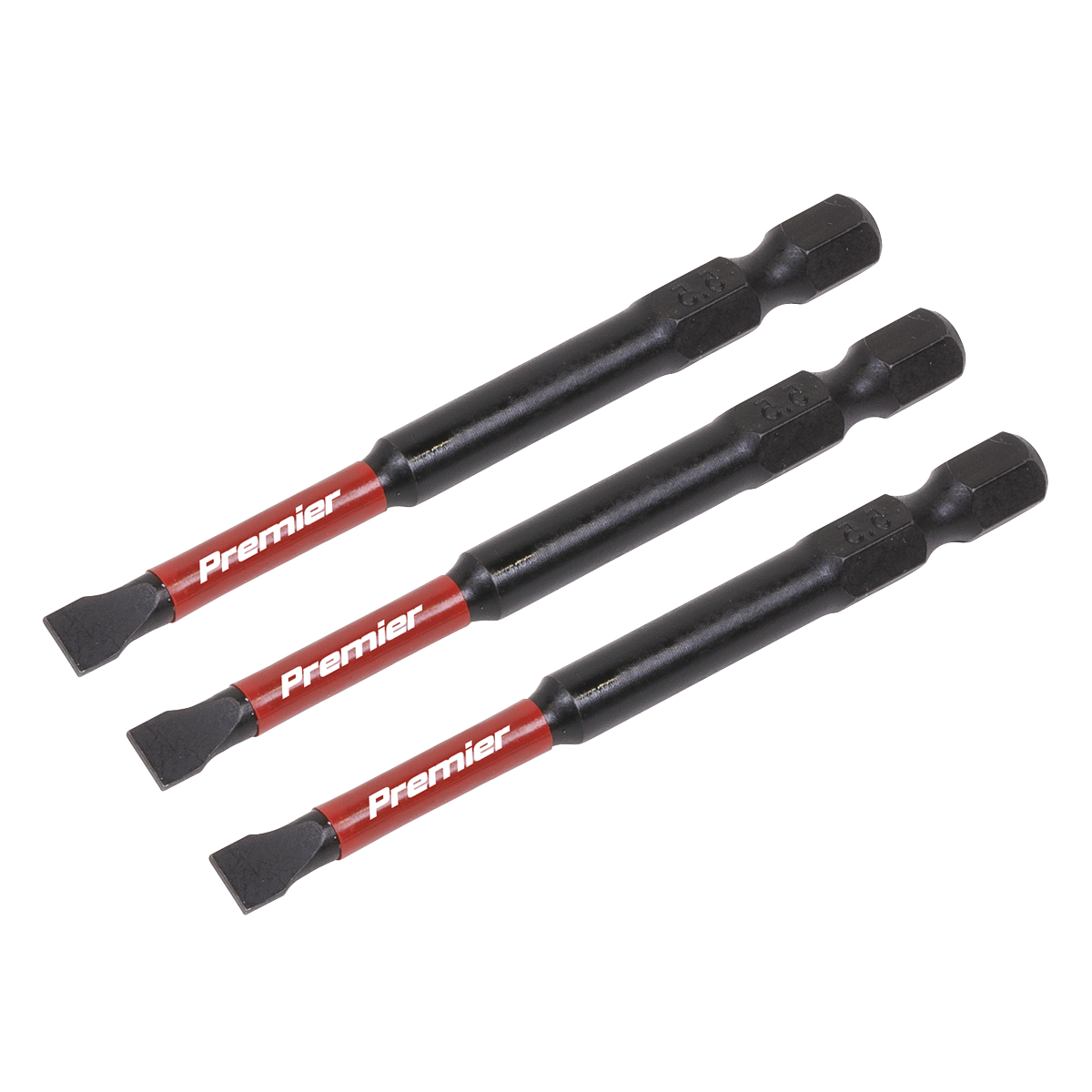 Premier AK8252 Premier Slotted Impact Power Tool Bits 5.5 x 75mm 3pc
