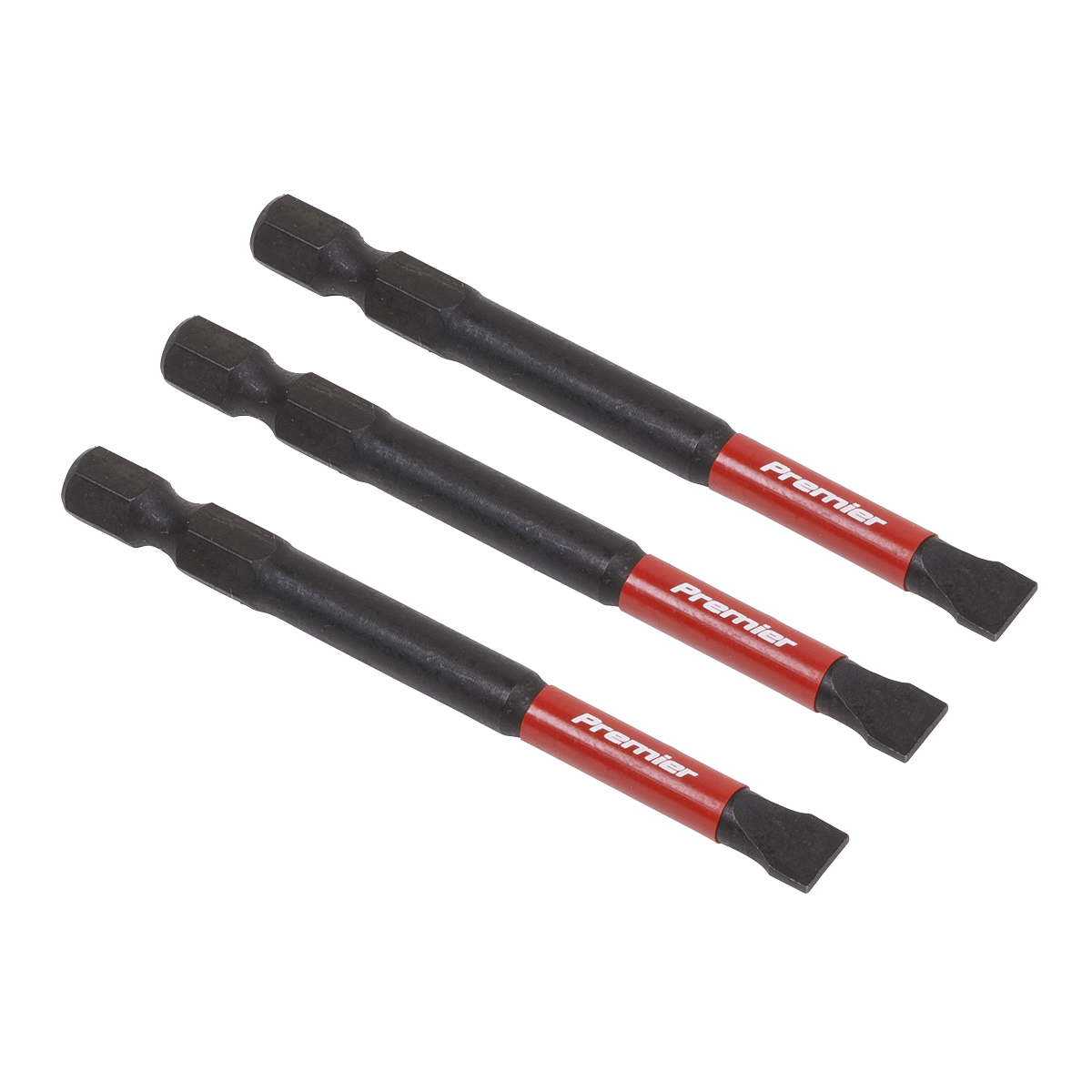 Premier AK8253 Premier Slotted Impact Power Tool Bits 6.5 x 75mm 3pc