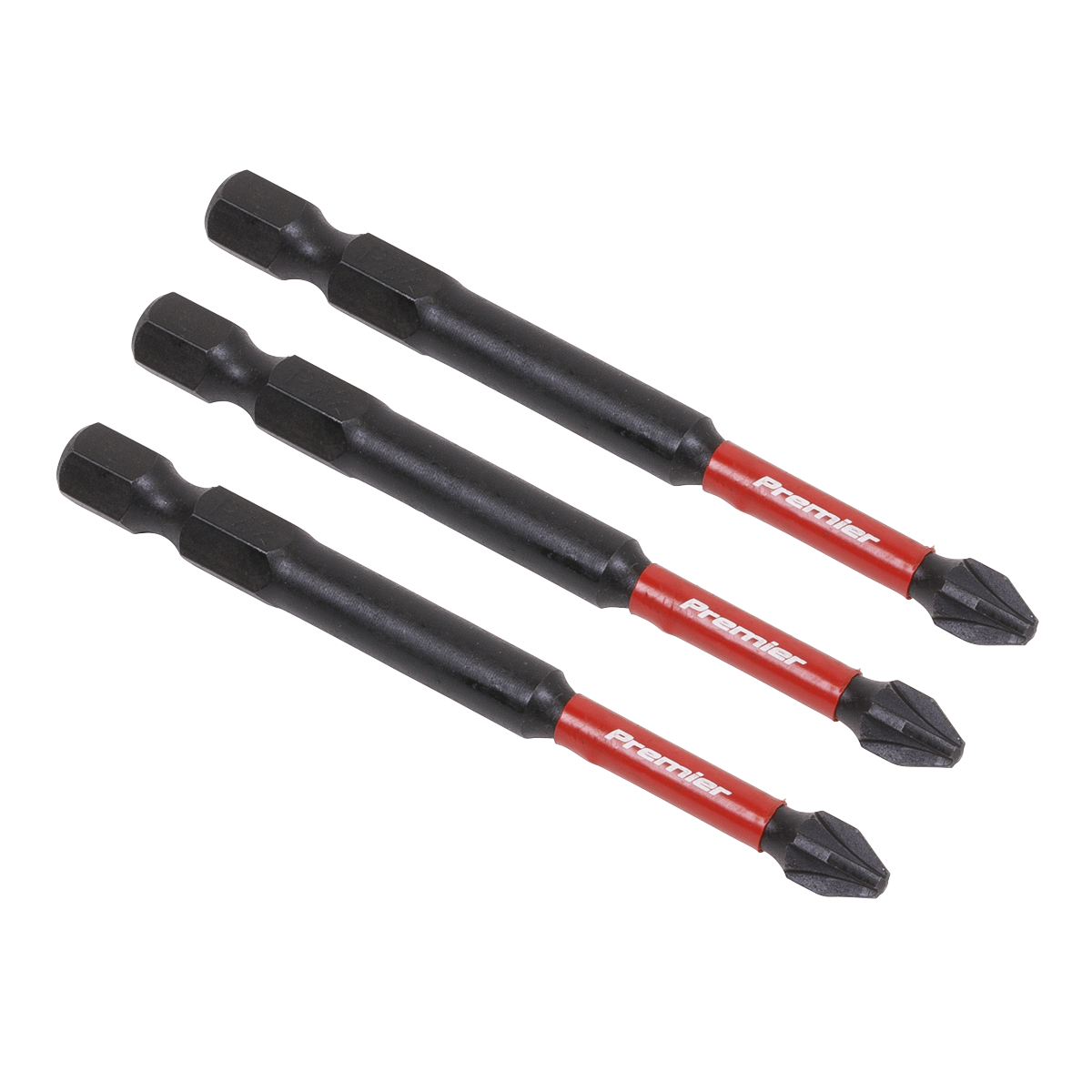 Premier AK8258 Premier Pozi Impact Power Tool Bits #2 x 75mm 3pc