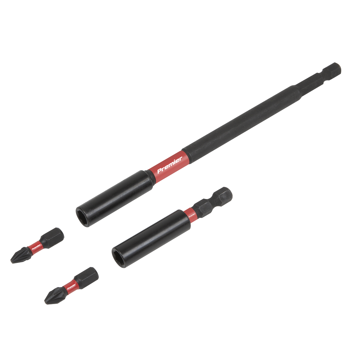 Premier AK8276 Premier Impact Grade Power Tool Bit Holder Set 4pc