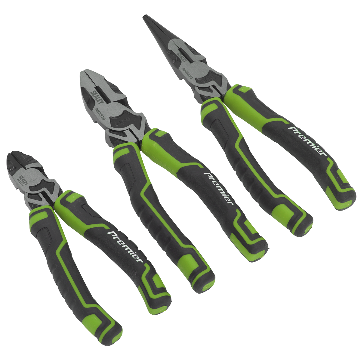 Premier AK8376HV Premier High Leverage Pliers Set 3pc - Green