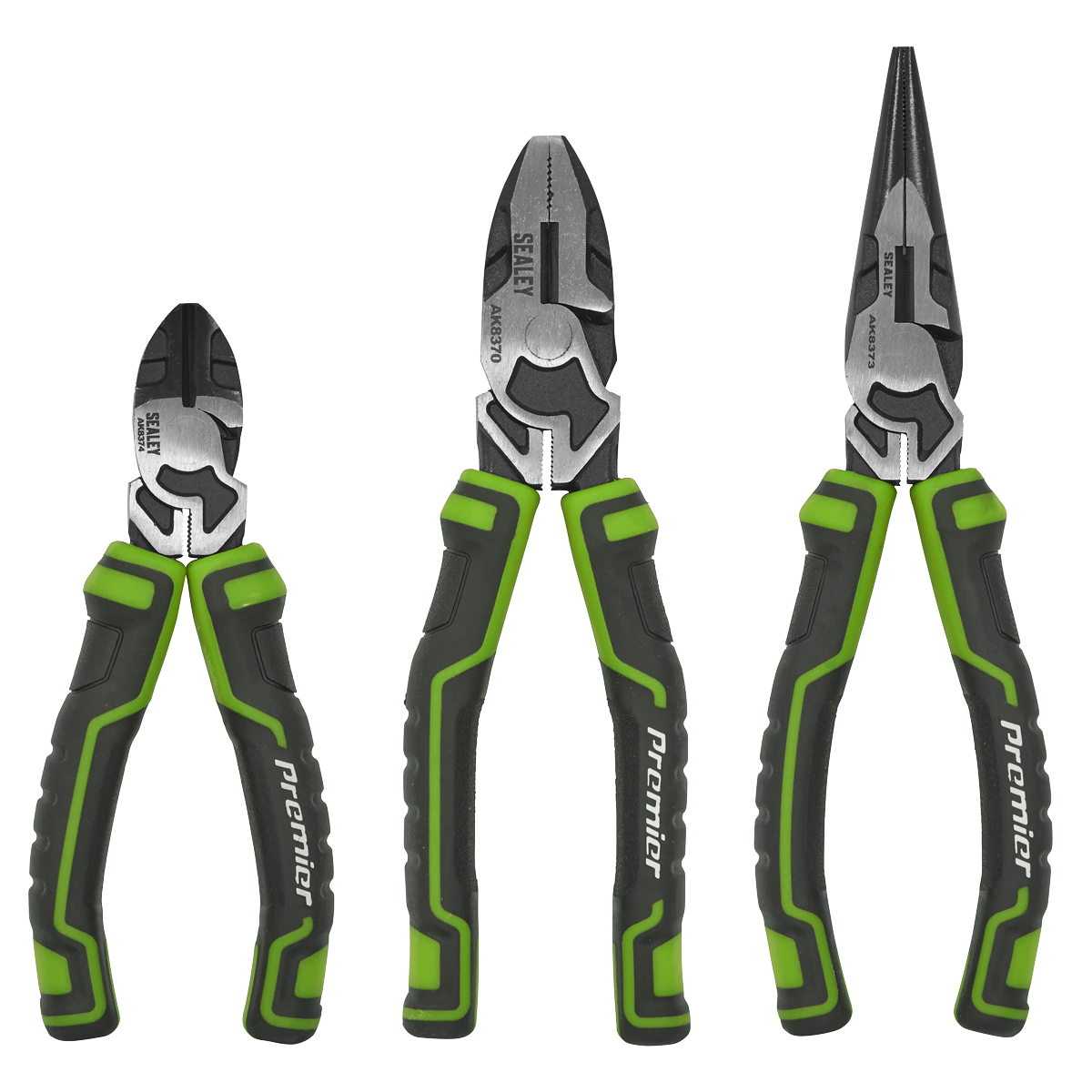 Premier AK8376HV Premier High Leverage Pliers Set 3pc - Green