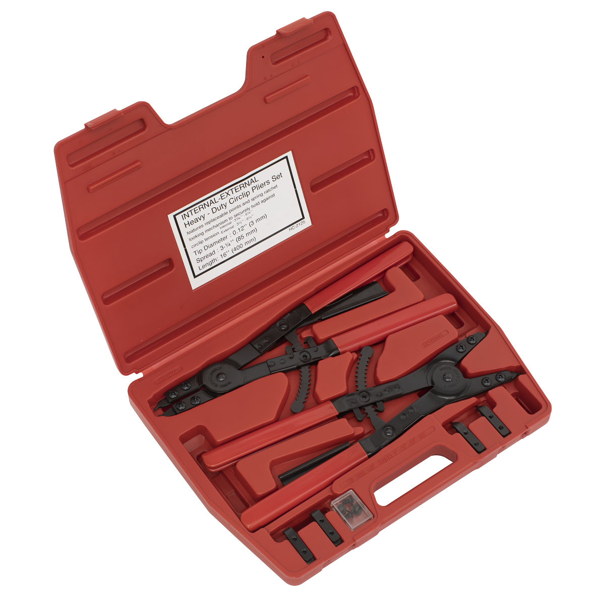 Premier AK8501 Premier Heavy-Duty Circlip Pliers Set Internal/External 400mm
