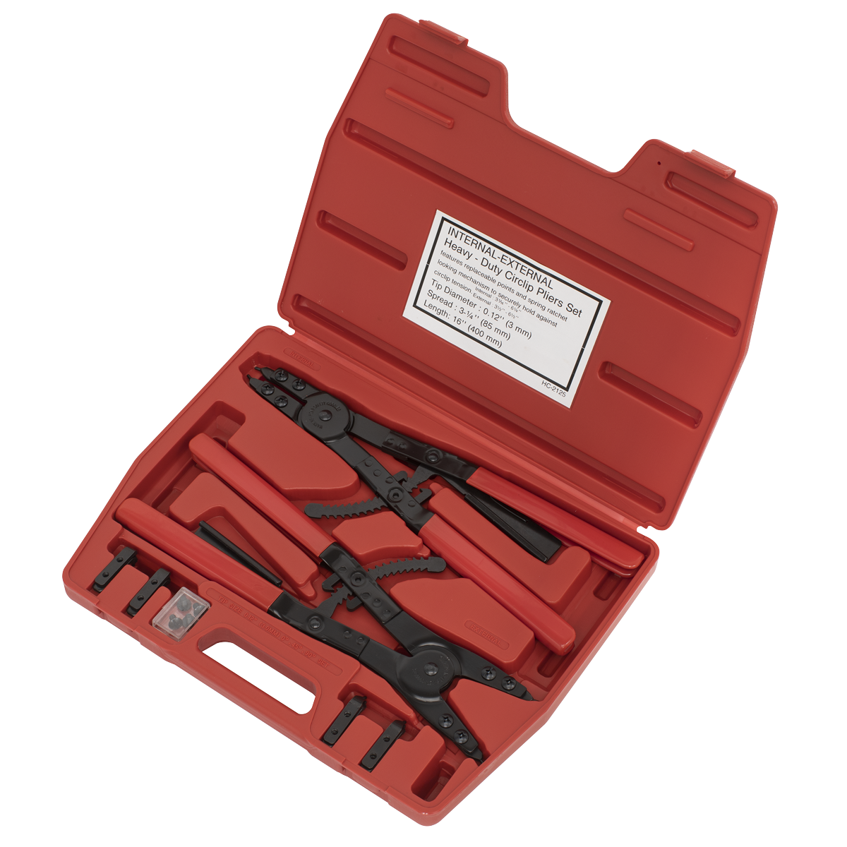 Premier AK8501 Premier Heavy-Duty Circlip Pliers Set Internal/External 400mm