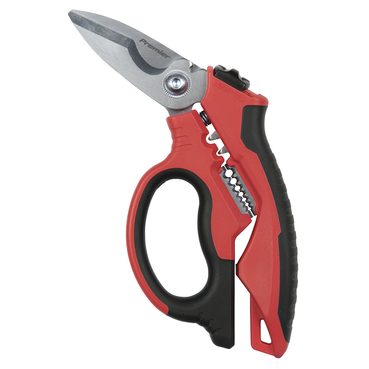 Premier AK8527 Heavy-Duty Electrician's Angled Shears 200mm 3-In-1