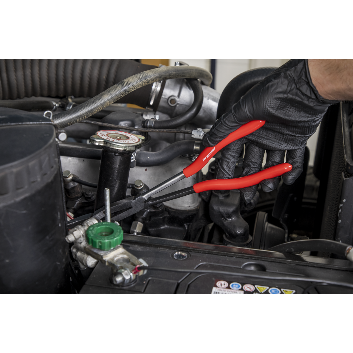 Premier AK8592 Premier Needle Nose Pliers 45° Long Reach Double Joint Pliers 335mm