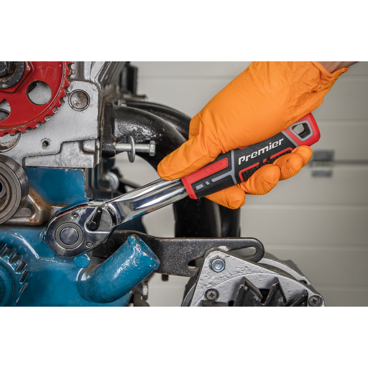 Premier AK8938 Premier Pear-Head Offset Ratchet Wrench with Flip Reverse 3/8"Sq Drive