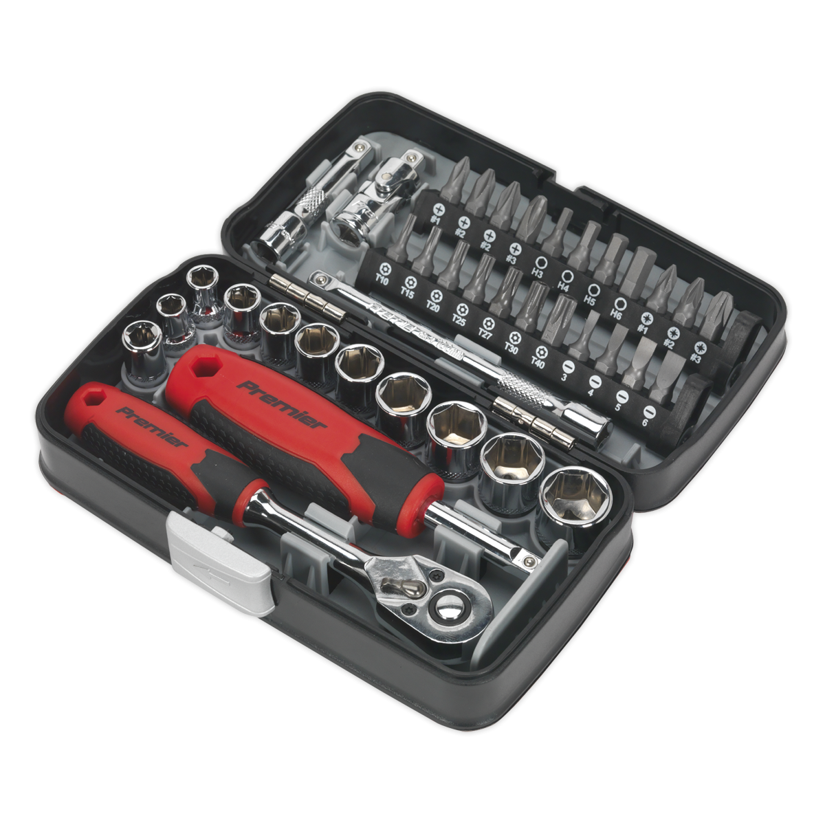 Premier AK8945 Premier Socket & Bit Set 1/4"Sq Drive 38pc