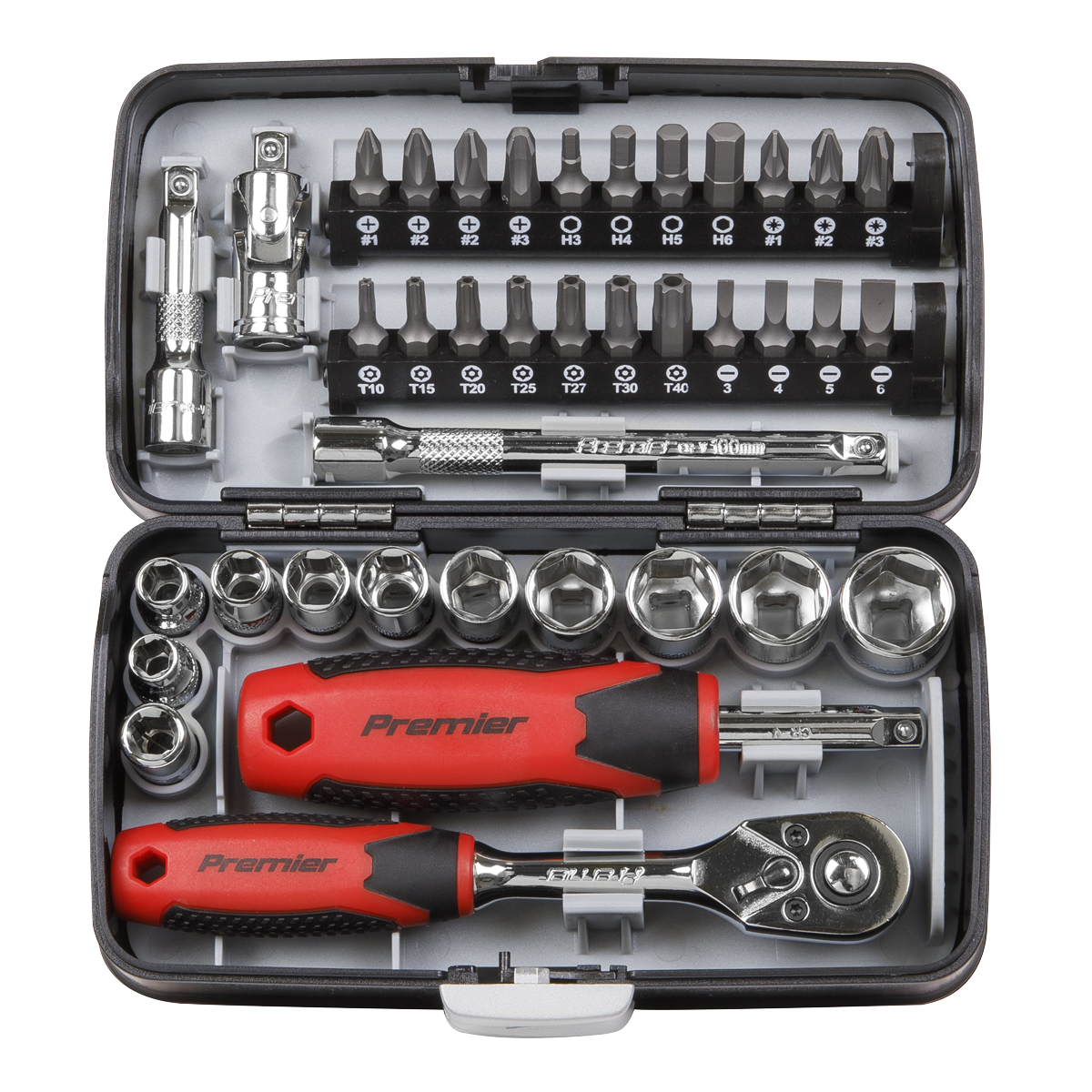 Premier AK8945 Premier Socket & Bit Set 1/4"Sq Drive 38pc