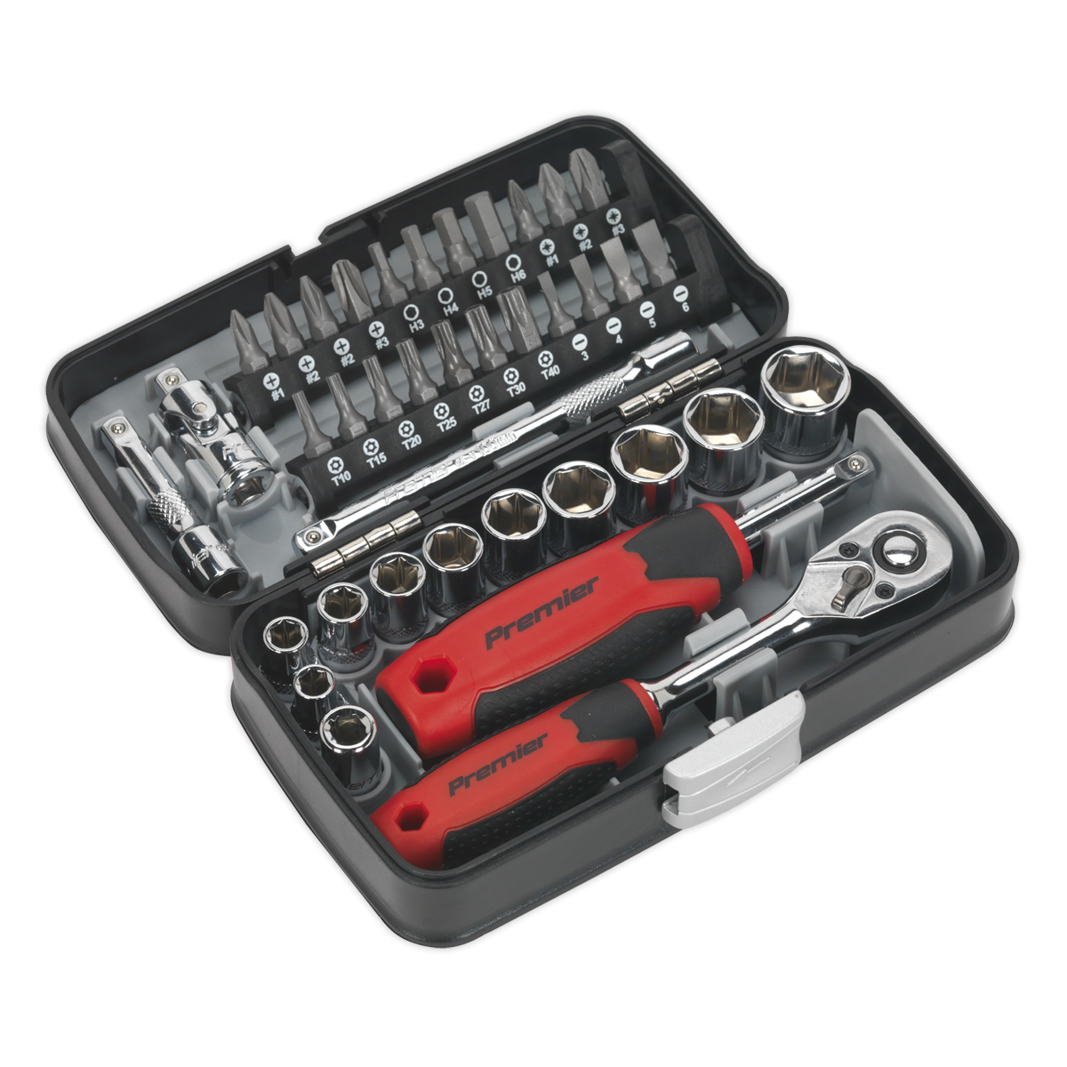 Premier AK8945 Premier Socket & Bit Set 1/4"Sq Drive 38pc