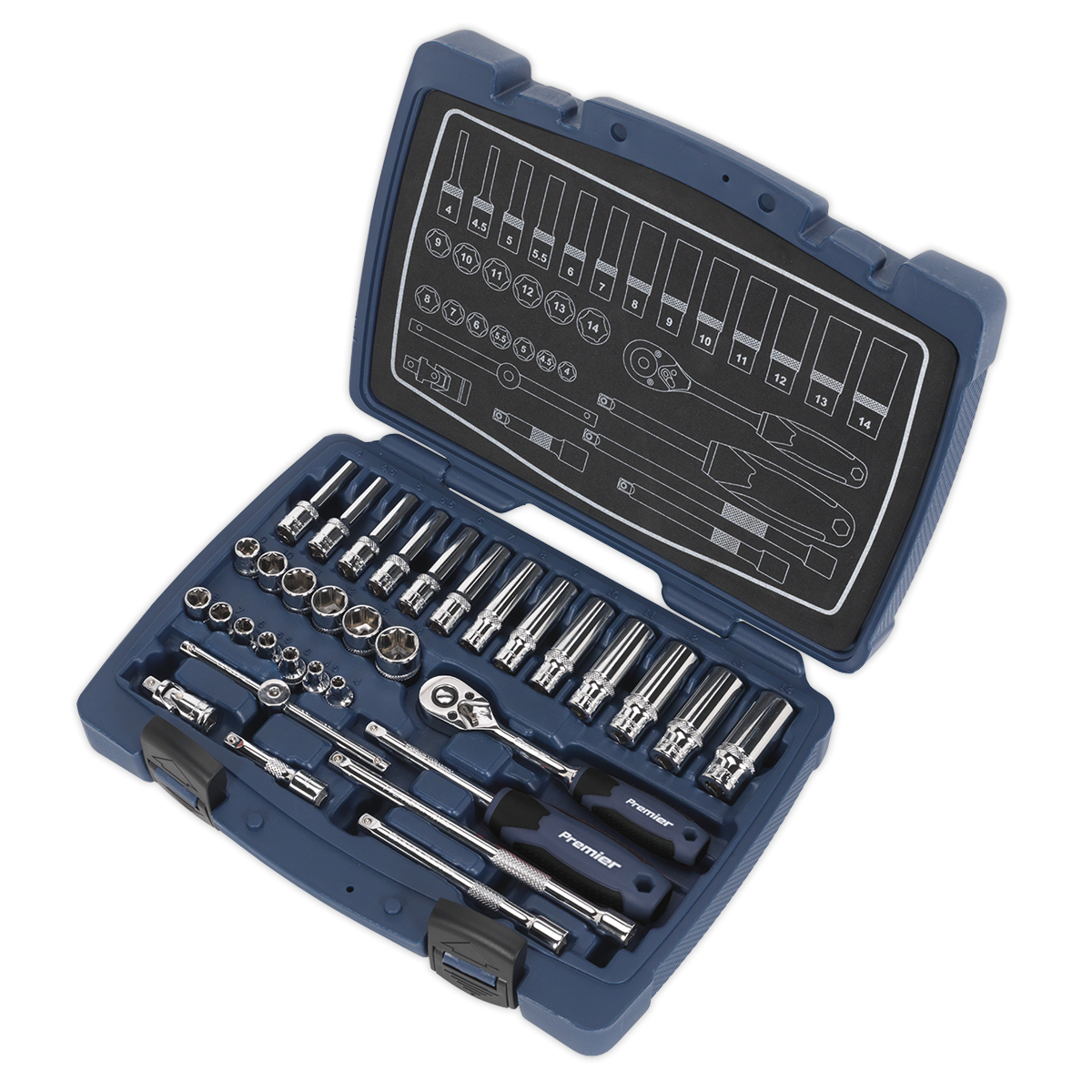 Premier AK8990 Premier Socket Set 1/4"Sq Drive 33pc