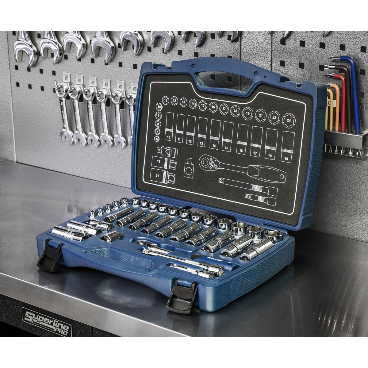 Premier AK8991 Premier Socket Set 3/8"Sq Drive 34pc