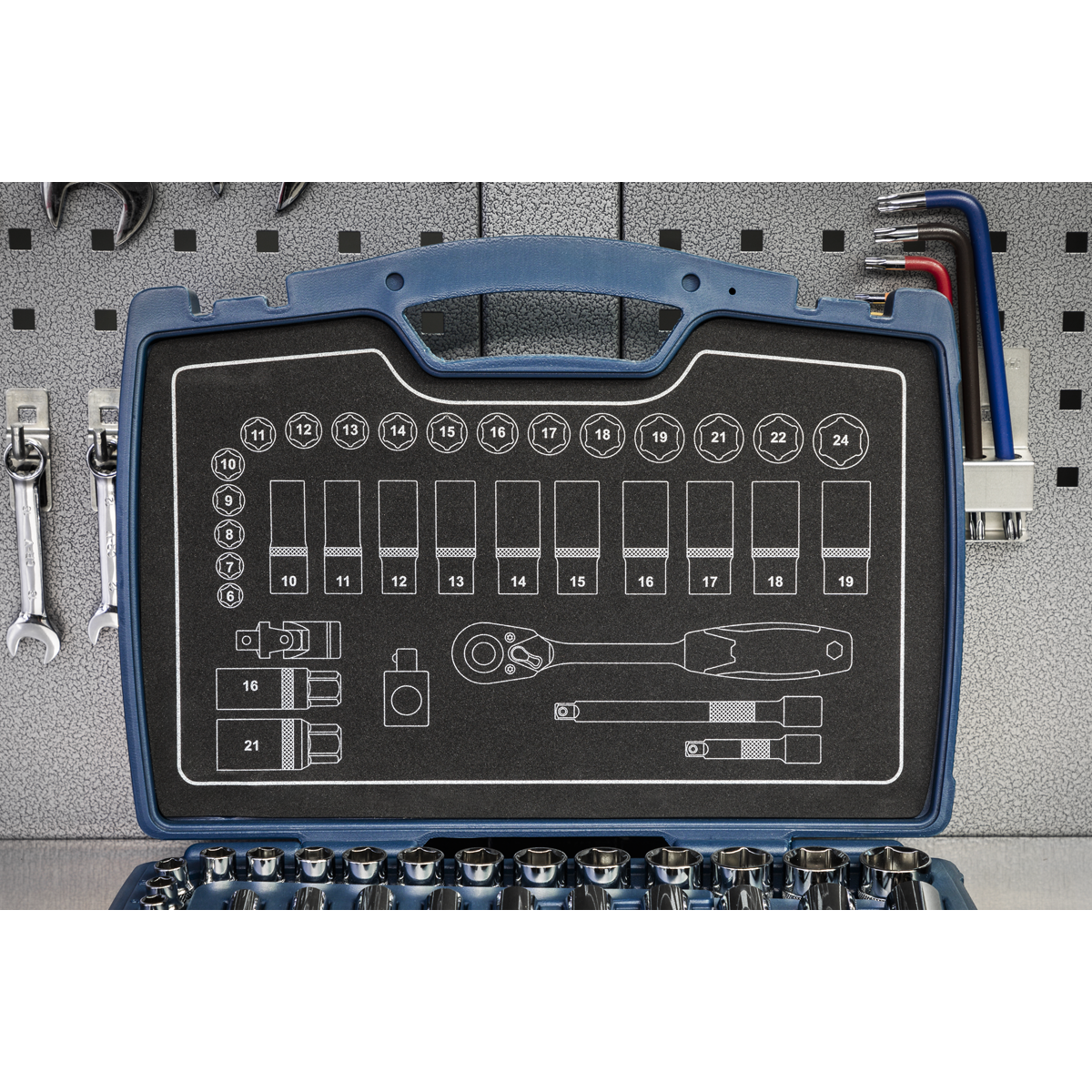 Premier AK8991 Premier Socket Set 3/8"Sq Drive 34pc