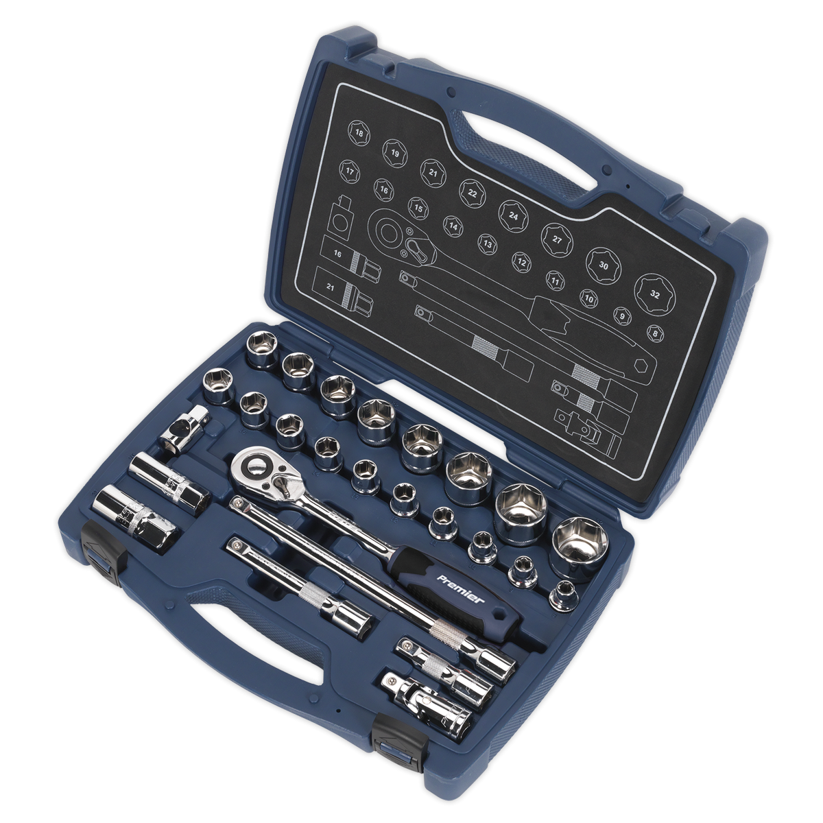 Premier AK8992 Premier Socket Set 1/2"Sq Drive 26pc