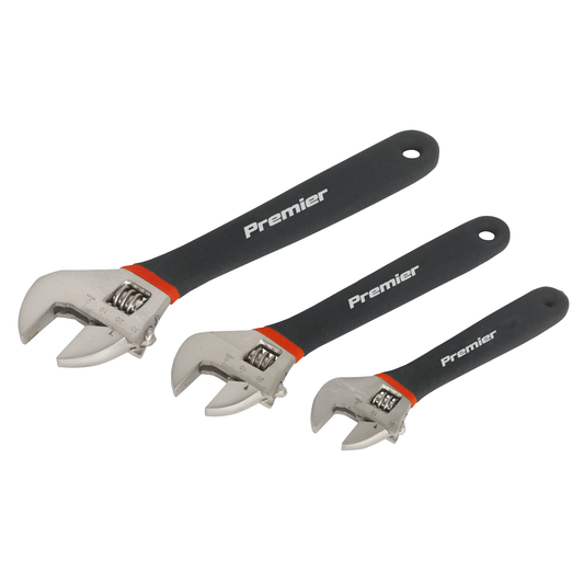 Premier AK907 Premier Adjustable Ni-Fe Finish Wrench Set 3pc
